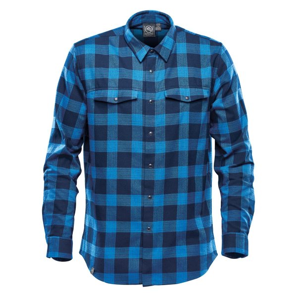 Zoom bild av Men's Logan Snap Front Shirt, royal plaid