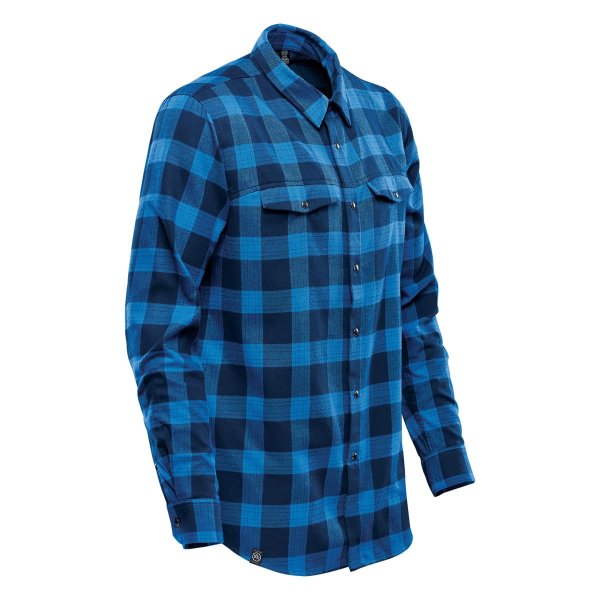 Zoom bild av Men's Logan Snap Front Shirt, royal plaid