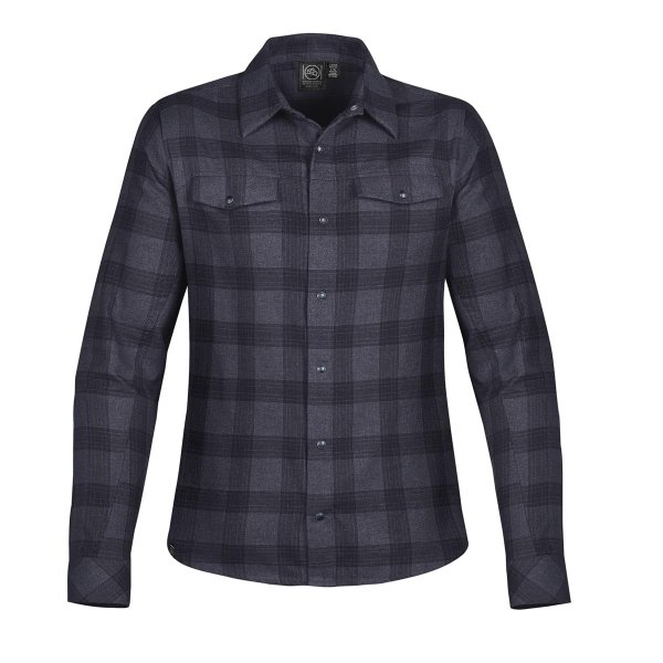 Zoom bild av Women's Logan Snap Front Shirt, navy plaid