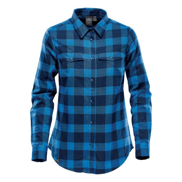 Zoom bild av Women's Logan Snap Front Shirt, royal plaid
