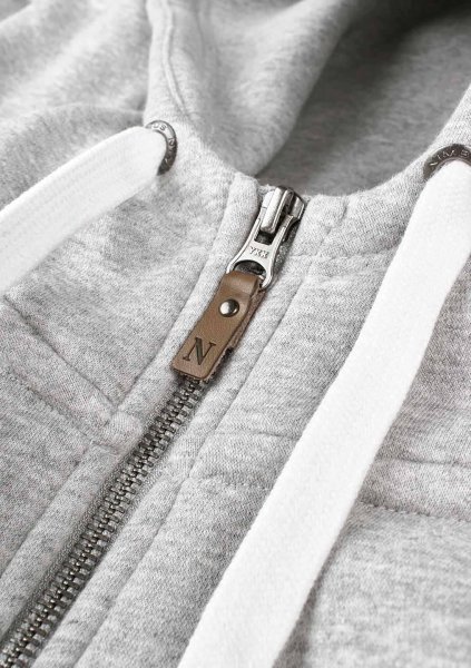 Zoom bild av Woman stylish hooded sweat, grey melange