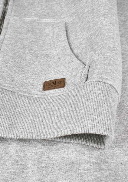 Zoom bild av Woman stylish hooded sweat, grey melange