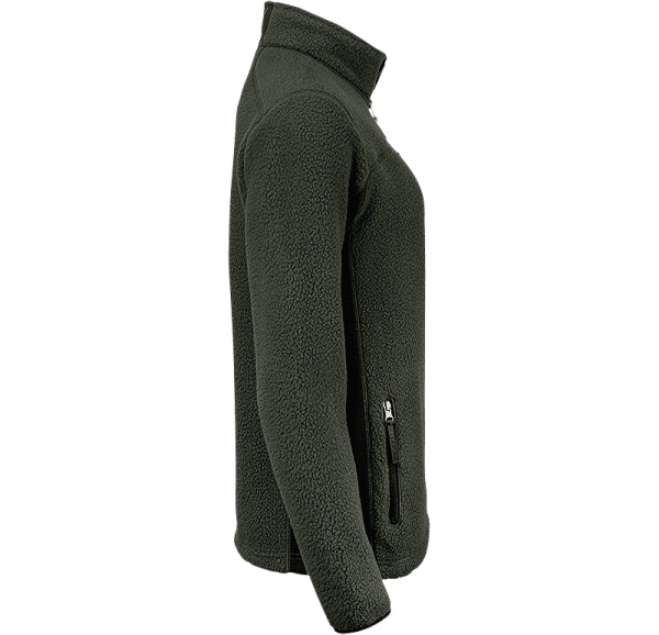 Zoom bild av Womens pile fleece jacket, green/black