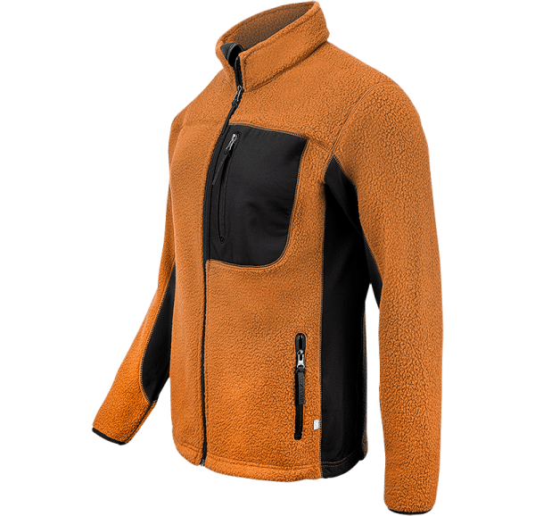 Zoom bild av Womens pile fleece jacket, orange/black