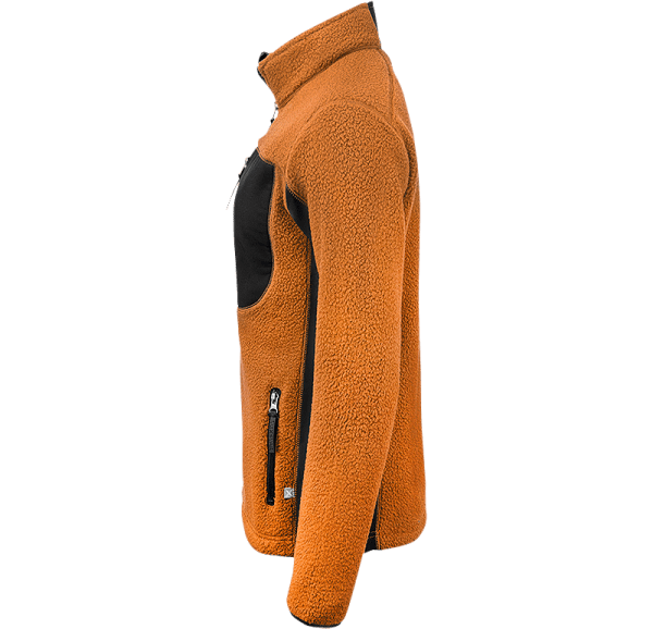 Zoom bild av Womens pile fleece jacket, orange/black