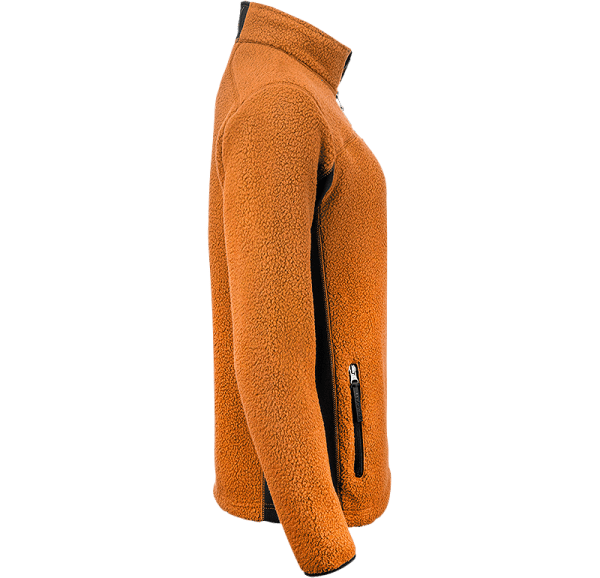 Zoom bild av Womens pile fleece jacket, orange/black